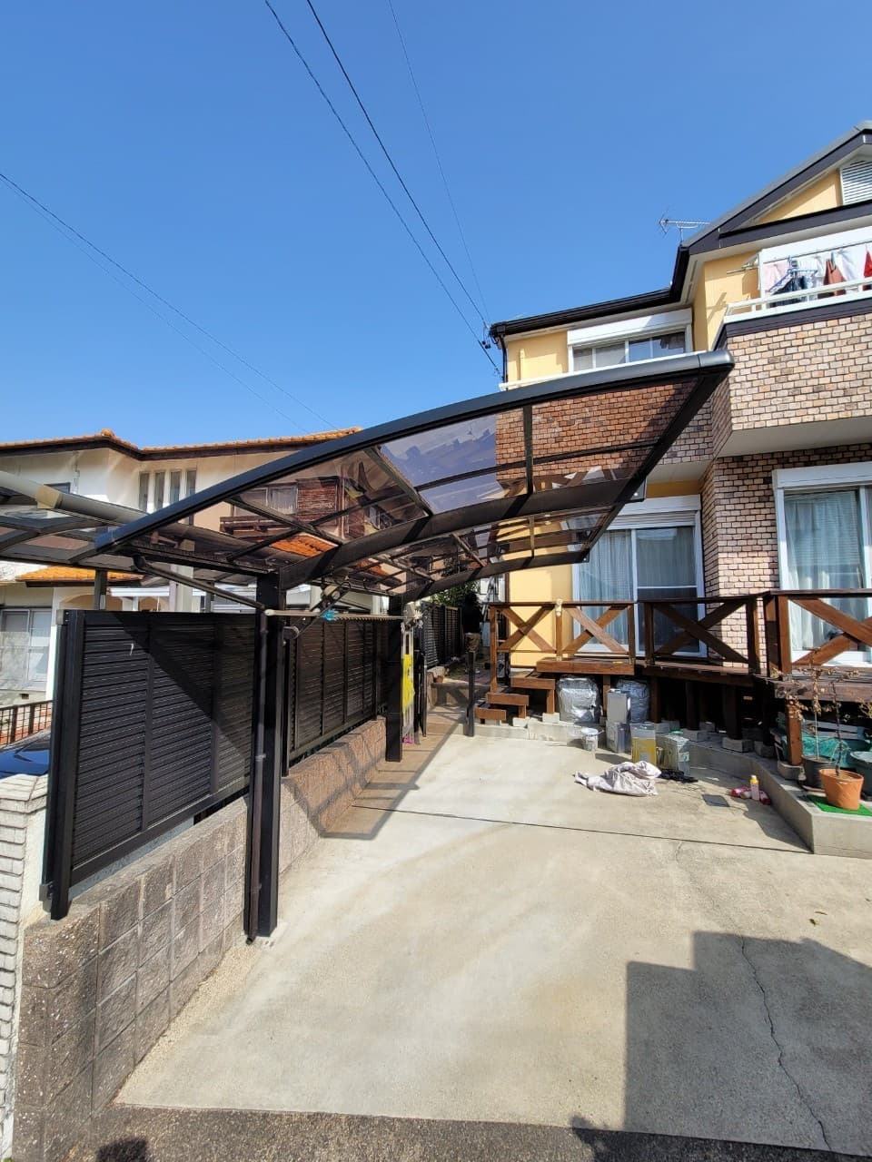 1台用カーポート設置 | 名古屋市西区のエクステリア工事ならイズ美